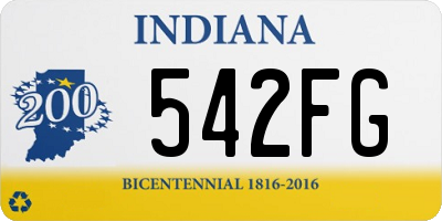 IN license plate 542FG