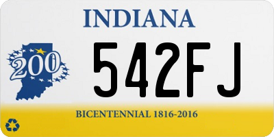 IN license plate 542FJ