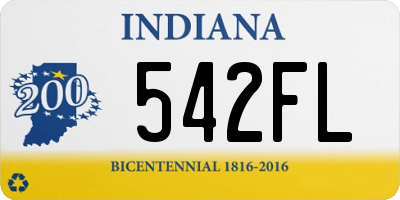 IN license plate 542FL