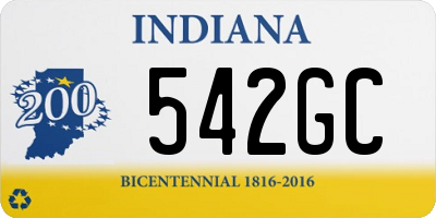 IN license plate 542GC