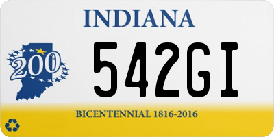 IN license plate 542GI