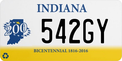 IN license plate 542GY