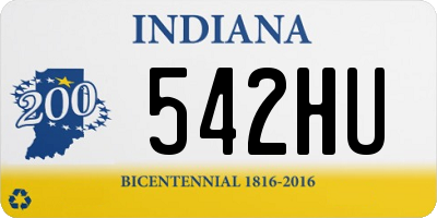 IN license plate 542HU