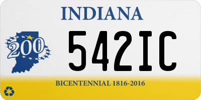 IN license plate 542IC