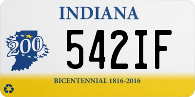 IN license plate 542IF