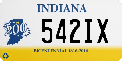 IN license plate 542IX