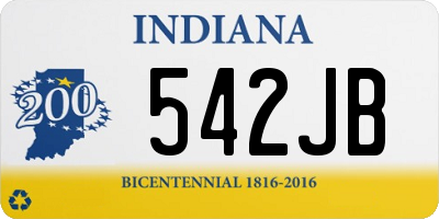 IN license plate 542JB