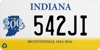 IN license plate 542JI