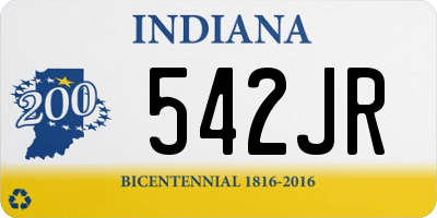 IN license plate 542JR