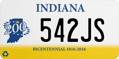 IN license plate 542JS