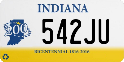 IN license plate 542JU