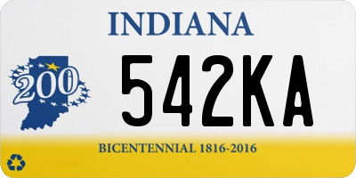 IN license plate 542KA