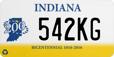 IN license plate 542KG