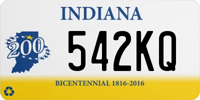 IN license plate 542KQ