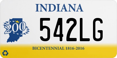 IN license plate 542LG