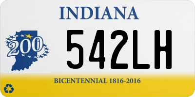 IN license plate 542LH