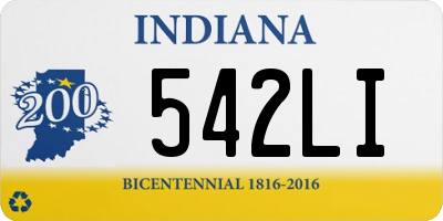 IN license plate 542LI