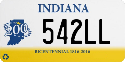 IN license plate 542LL