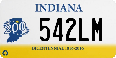 IN license plate 542LM