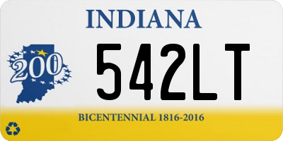 IN license plate 542LT