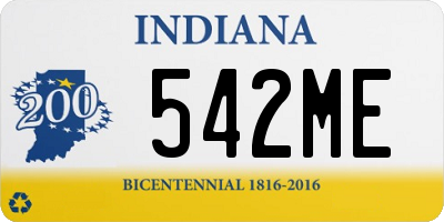 IN license plate 542ME