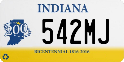 IN license plate 542MJ