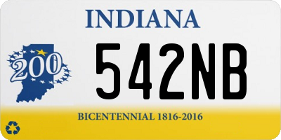 IN license plate 542NB