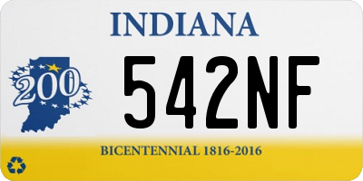 IN license plate 542NF