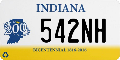 IN license plate 542NH