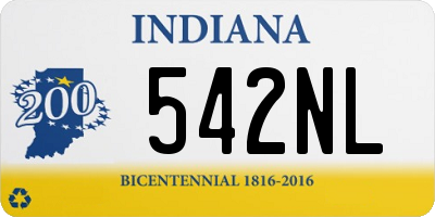 IN license plate 542NL