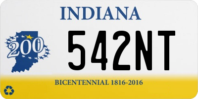 IN license plate 542NT