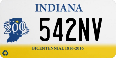 IN license plate 542NV