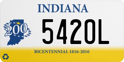 IN license plate 542OL