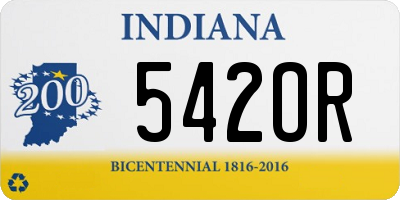 IN license plate 542OR