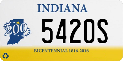 IN license plate 542OS