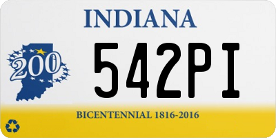 IN license plate 542PI