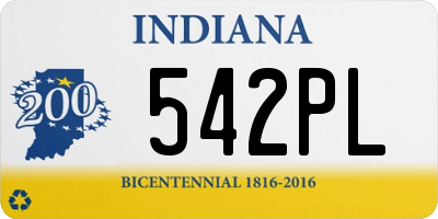 IN license plate 542PL