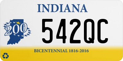 IN license plate 542QC