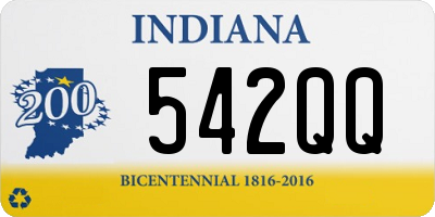 IN license plate 542QQ