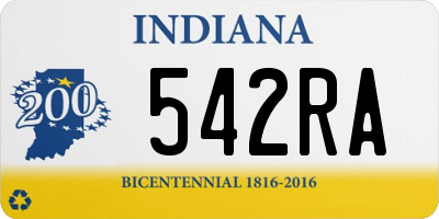 IN license plate 542RA