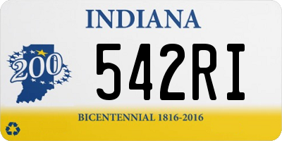 IN license plate 542RI