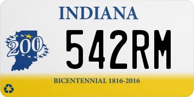 IN license plate 542RM