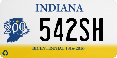 IN license plate 542SH