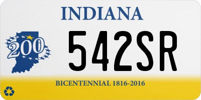 IN license plate 542SR