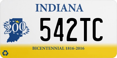 IN license plate 542TC