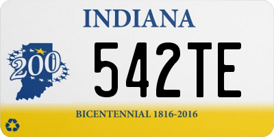 IN license plate 542TE