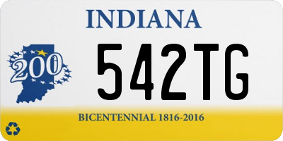 IN license plate 542TG