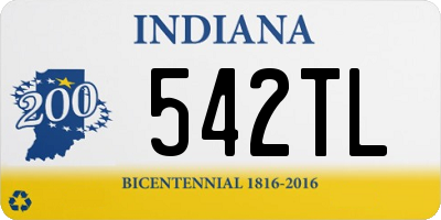 IN license plate 542TL