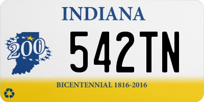 IN license plate 542TN