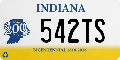 IN license plate 542TS